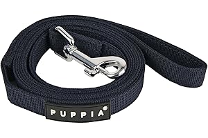 Puppia Small Dog Leash Lightweight - 1.16m, 1.20m & 1.40m - Suitable as Puppy Leash - Many Colours - House Lead for Dogs, Navy, M