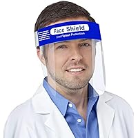 Buildskill B02FS01 Multipurpose Reusable Polycarbonate Safety Face Shield, Transparent Face Mask, Protective Splash Face Mask, Clear Visor Windproof Dustproof with Elastic Band (Pack of 2)