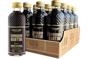 NOHRLUND Espresso Martini Pre-Mixed and Ready to Drink Cocktails | Handcrafted & Organic |180 ml | 7.5% ABV | Pack of 12 (12-Pack, Espresso Martini)
