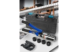 AMZCNC Profi Presszange (hydraulisch) Presswerkzeug mit Pressbacken, TH-Kontur 16-20-26-32 Set Presswerkzeug,für Verbundrohr mit Fittings der TH-Kontur, Backeneinsätze TH16,TH20,TH26,TH32 incl.