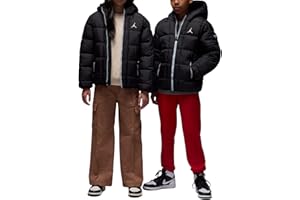 NIKE Jordan Piumino da Ragazzi con Cappuccio Midweight Puffer Nero Codice 95F009-023
