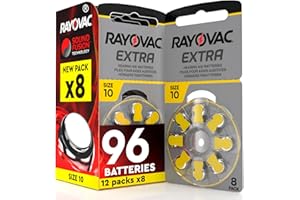 UDIVITA 96 Batterie Per Apparecchi Acustici Rayovac Extra Advanced 10. 12 Blister da 8 Pile
