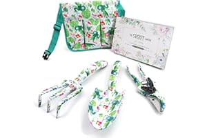 Hortem - Juego de 3 herramientas de jardín de aluminio floral, kit de herramientas de jardinería de alta resistencia con asas de diseño ergonómico, regalo de jardín perfecto para mujer y hombre