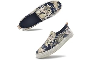 CAIJ Mens Casual Shoes Mens Slip On Shoes Mens Canvas Shoes Mens Espadrilles Mens Canvas Slip On Shoes Espadrilles for Men Embroidered Shoes
