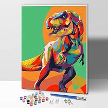 Lxmsja Set De 4 Pintura Por Números De Animales Con Marco – Lienzo 20x20cm – Kit Completo Para Niños Y Adultos