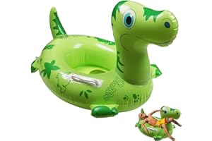 MOOSONO Pool Inflatables for Kids, Inflatable Pool Floats for Kids, Dinosaur Baby Swimming Float with Sound Tails and Handle, Kids Pool Inflatables for Boys Girls Summer Beach Water Sports Toys