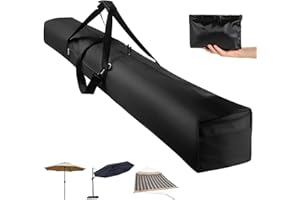 GRABADO Patio Umbrella Carry Bag,Upgraded 900D Beach Umbrella Storage Bag with Padded Carry Strap and Double Open Waterproof Zipper，Universal Umbrella Bag for Sunnyglade,Blissun, Sunshine, Tempera Sun Umbrell