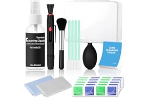 AYESY Professional Camera Cleaning Kit,DSLR Camera Cleaning Accessories with Storage Box,Rocket Air Blower,Lens Cleaning Pen,Microfiber Cloths,Lens Brush,Cleaner
