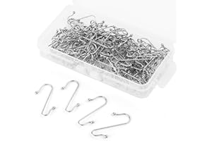 ALUNME 100 Pieces Christmas Ornament Hooks Ornament Hangers Xmas Metal Wire Hooks for Xmas Party Holiday Balls Decor with Storage Box for Christmas Tree Decoration(100 pcs Silver A)