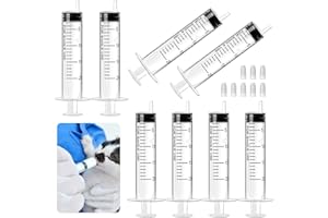 MOOSHY 8 Stück Spritzen 20 ml mit Deckel, Schrägmund Kunststoffspritze, Einzeln Verpackte Spritzen mit Mütze, Spritzen Fütterungsspritzen für wissenschaftliche Labors Tierfütterung Pflanzenbewässerung