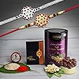 DeoDap Multicolor Unique Bracelet / Rakhi for Brother, Bhaiya, Bhabhi (K2_U6+Z21_AS) & Rakhi Rituals Combo, Rakhi with Card and Chocolate,Chocolates Gift Pack,Bracelets for Men, Gift for Brother