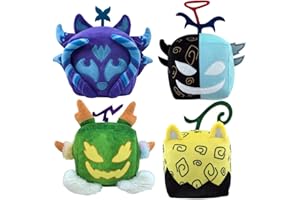 JUSONGKWCP 4 Pcs Blox Fruit Plush Blox Fruit Code Figur Niedlich Plüschpuppe Quadratisches Plüsch Kissen Blox Fruit Party Deko Doll