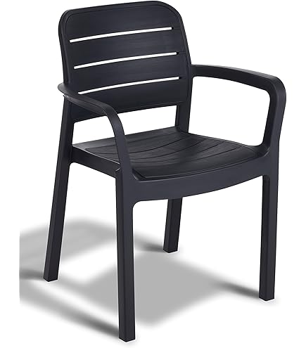 Sedia Areta Dafne Con Braccioli - Antracite, 55x54cm, Design Comodo E Pratico