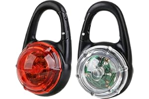Aivane Waterproof Clip-on Flashing Light - 2Pack LED Safe Lights for Swiming, Adventure, Night Walking, Dog Walking & Outdoor Activities
