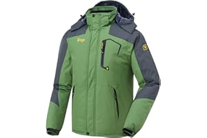 donhobo Jacken Herren Fleece-Futter Winterjacke Wasserdicht Atmungsaktiv Verdickt Warm Winddicht Softshelljacke Outdoor Funktionsjacke mit Abnehmbare Kapuzen