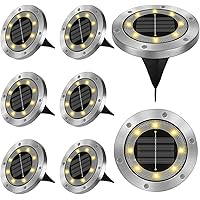 Solarleuchten für Außen, Opard 8 LED Solarlampen für Außen Garten Solar Gartenleuchte Bodenleuchten IP65 Wasserdichte…