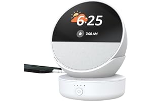 PlusAcc Batteria portatile per spot - Docking station ricaricabile con porta USB-C per ricarica iPhone/auricolari (bianco)