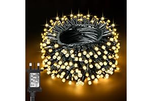 BOLWEO Christmas Fairy Lights 200LED 20M Warm White Christmas Tree Lights for Indoor & Outdoor Decorations,Mains Powered Fairy String Lights with 8 Modes & Timer for Xmas Tree Bedroom Garden Party
