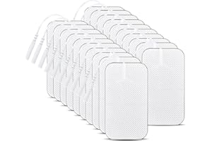 COLEXY 20 Stück Elektroden Pads 5x9cm Selbstklebende Elektroden Tens Gerät Wiederverwendbar Schmerztherapie für Tens Akupunktur Digita Therapie Maschinen Massagegerät Linderung von Muskel, Gelenkschmerzen