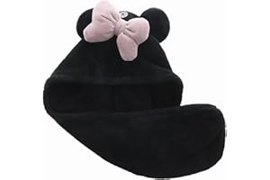 Disney Minnie Mouse inspirierter Haarturban von PARSA Beauty – Mikrofaser-Handtuch-Turban mit Schleife und Ohren, schnell trocknend, Turban-Haartuch, Haarpflege nach dem Duschen, weich & saugfähig