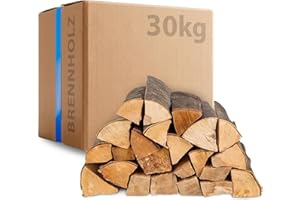 STAHL-SHOP24 30kg Kaminholz Buche Brennholz - Kammergetrocknetes Feuerholz 30cm Scheite für Kamin, Ofen & Feuerschale - 100% Naturholz, Umweltfreundlich, Raucharm, Ideal für Grill, Lagerfeuer, Smoker & Dekoration