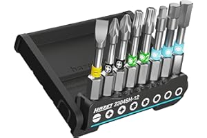HAZET Smart Holder 2304SH-12| Portautensili 8 pezzi, Uscita: 6,3 (1/4 di pollice) Uscita: profilo a fessura, profilo Phillips PH, profilo TORX interno, Manutenzione auto, riparazioni