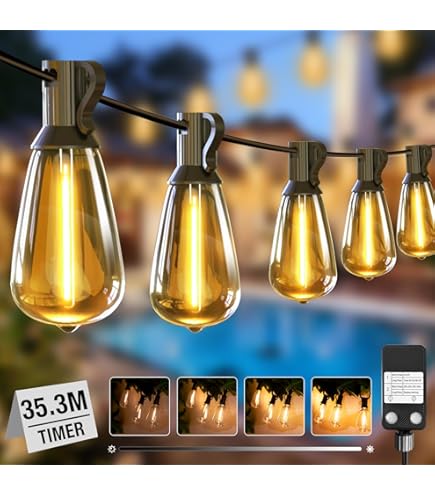 Guirlande Solaire Extérieur 36m Avec Télécommande - 50+3 LED, Étanche, 5 Modes - Jardin, Fête