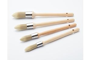 ProDec 4-częściowy profesjonalny zestaw pędzli do malowania skrzydeł okiennych, architrawów i innych zakrzywionych, formowanych lub profilowanych powierzchni z połyskiem i satyną.