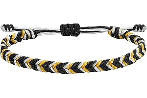 JENDEAR SHINE Bracciale con Corda da Donna, Corda Intrecciata a Mano Colore Sfumato Regolabile, Regalo di Compleanno per Amicizia di Coppia per Feste all'aperto.