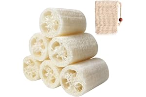 beihuazi® Loofah Natural Esponja Luffa 10cm de Orgánico Esponja Vegetal Lufa para Lavado de Ducha y Limpieza de Cocina - 6 Piezas