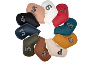 SHABIER Lot de 10 couvre-fers de golf colorés (3-9 APS)