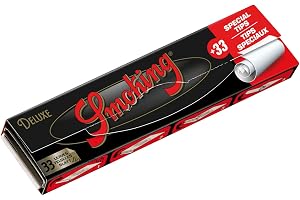 Smoking Deluxe King Size Papers med 10 x 33 blad långa papper och 10 x 33 filtertips