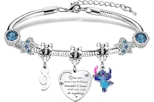 ATOWORLD Stitch Bracelet for Girls Age 9-18 Kids Boys Stitch Jewellery for Girls Women Cute Bracelets for Teenage Girls Bracelets Cartoon Friendship Bracelet Letters Numbers Bracelet Funny Birthday Christmas