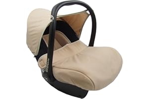 BAMBINIWELT BY RAFAEL K. BAMBINIWELT kompl. Ersatzbezug für Maxi-Cosi CabrioFix 7-tlg., Bezug für Babyschale, Sommerbezug Cabrio Fix SCHWARZ/BEIGE XX