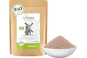 Flohsamen ganz BIO 1000 g I 99% Reinheit I ballaststoffreich I indische Flohsamen 1 kg - bioKontor