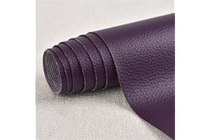 E-ALLDIR Patch De RéParation En Cuir Patchs Kit De RéParation Auto-AdhéSifs Tissu En Cuir Pu Tissus De CanapéS SièGes D'Auto Trous De RéParation DéChirures, BrûLures, Taches violet foncé 25 x 30 cm