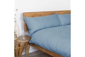 ‎AGA.PIE AGAPIE - Bambus Lyocell Kopfkissenbezug 80x40 cm - Blau, 100% Bio Oeko-Tex 100, für Allergiker, Antibakteriell, Ganzjahres-Bettwäsche, Atmungsaktiv, Geruchshemmend, Besonders sanft