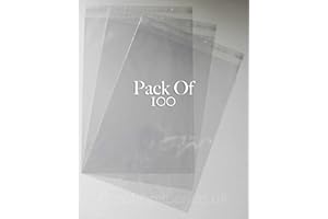 SOHO PAPER PRODUCTS A3 Cello Bags - Self Seal - Available in Many Quantities - Soho Paper Product (100)