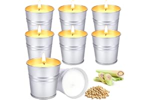 SYLPERVIA 8Pack Citronella Candles Outdoor Set - 120 Hours Burning Garden Candle,2.2oz Scented Soy Wax Jar Candles for Home, Garden, Patio, Yard, Camping, BBQ Summer Essentials