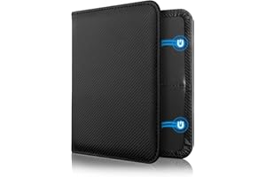 CoBak Étui pour carte grise de voiture et porte-assurance - Fermeture magnétique - Organiseur de voiture pour la boîte à gants - Poche pour accessoires pour documents importants et cartes, Carbonf