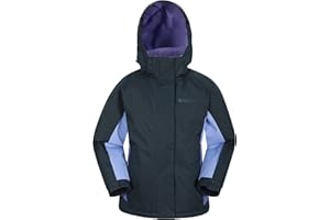 Mountain Warehouse Chaqueta de esquí Honey para niños - Chaqueta impermeable a la nieve para niños, puños ajustables, abrigo de invierno con forro de felpa interior