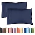 Queen Pillow Cases Set of 2 - Ultra Soft Hotel Quality Pillowcase Covers - Comfy Cozy Bedding for Women, Men, Kids & Teens - Machine Washable Pillow Protectors - 2 Pieces Set - Queen Size Navy Blue