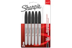 Sharpie Permanent Markers | Fine Point for Bold Details | Black Ink | 5 Marker Pens