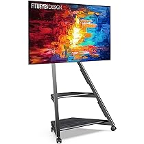 Support TV Sur Pied FITUEYES | 32-65 Pouces | Réglable En Hauteur Et Angle | Style Zen