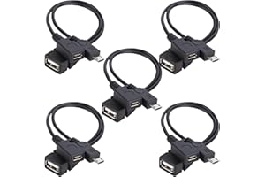 TV XSTREAM [5 Pack] USB OTG Cable for Firesticks 4K/4K Max/Cube/lite/2nd Gen. Universal Micro Power Enabled Adapter Android Devices - Samsung, LG, HTC, 6-Inch