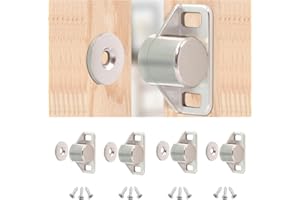 siismi Zatrzask magnetyczny do szafki i drzwi, zestaw okuć do szafek (srebrny)