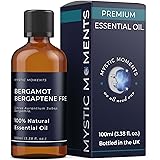 Mystic Moments | Olio essenziale senza bergaptene bergamotto 100 ml - olio naturale per diffusori, aromaterapia e miscele di 