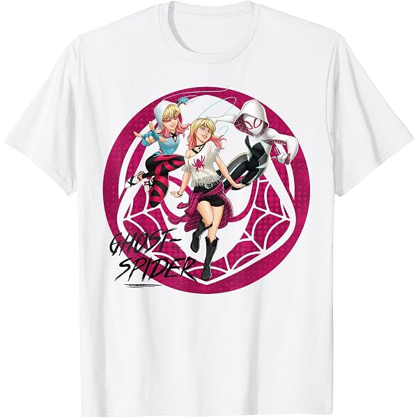 Maglietta Marvel Rising Secret Warriors, Action Pose Ghost-Spider, Manica Corta, Abbigliamento Ufficiale Per Bambini E Ragazzi - 2