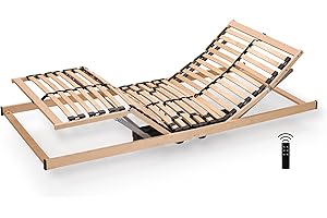 Generisch Lattenrost mit Motor 90x200cm fertig montiert elektrisch verstellbar Härte-Regulierung zum Klappen Made in Germany direkt vom Hersteller