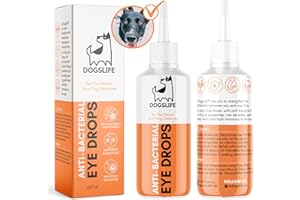 DOGSLIFE Eyewash Drops For Dogs | 237ml Dog Eye Cleaner | Treat Dry, Itchy Eyes + Allergy Symptoms | Oat Glucan Ph Balanced Formula For Clean Dog Eyes